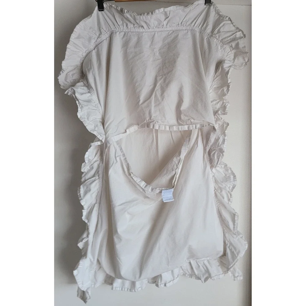Simply Shabby Chic‎ White Cotton King Pillowcase Ruffle Trim Rachel Ashwell